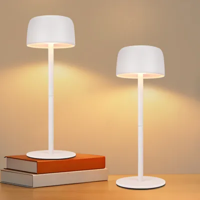 Produktbild von ZMH LED Tischlampe Kabellos 2ER Touch Dimmbar Tischleuchte mit 3 Farbtemperaturen Höhenverstellbar USB Aufladbar Akku Tragbare Wasserdichte