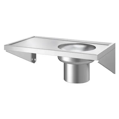 Produktbild von Delabie Gipsbecken wandhängend Edelstahl 1.4301 satiniert