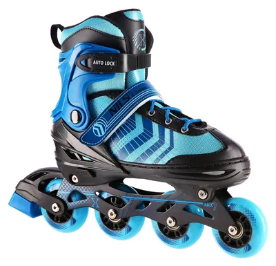 Produktbild von NILS EXTREME NH18192A 4in1 Rollschuhe Schwarz-Blau Größe L (39-43) mit Eishockey-Schuh