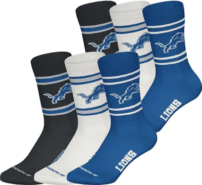 Produktbild von Huddle Uni Freizeitsocken Detroit Lions Crew 6-Pack rbl-wht-blk - Größe 43-46