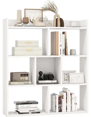 Produktbild von Bücherregal - Standregal Würfelregal - 7 Fächer - Aufbewahrungsregal für Wohnzimmer und Schlafzimmer - 80 x 20 x 90 cm - Weiß