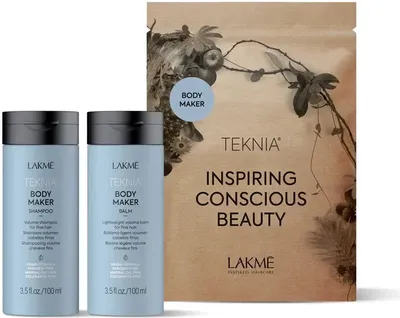 Produktbild von Lakme Teknia Reisepaket Body Maker: Shampoo 100ml, Balsam 100 ml