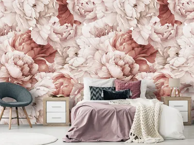 Produktbild von Vlies Fototapete Blumen 400x280 cm Tapeten Wandtapete XXL Päonie Natur bunt b-C-10160-a-a