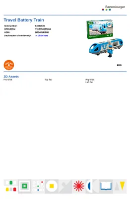 Productafbeelding van BRIO reisegtrein (aangedreven door batterijen)