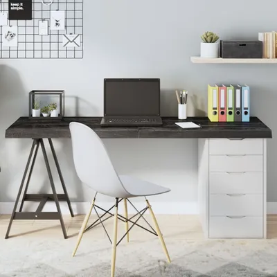 Productafbeelding van Maison Exclusive - Tafelblad, donkerbruin, 160x60x(2-6) cm, massief eikenhout