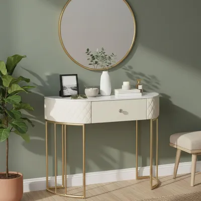 Immagine prodotto di Dmora Consolle Niccolo 40x100x75h cm oro, Vani