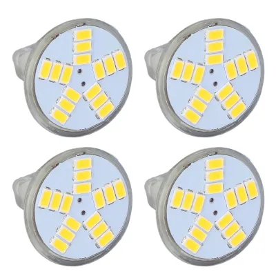Obrázok produktu pre Sada 4 ks LED žiaroviek MR11 – 5 W, 500 lm, 15 LED, dvojitá pätica, náhrada za bodové svietidlá a vonkajšie osvetlenie, studená biela