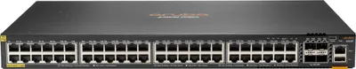Zdjęcie produktu dla HPE Aruba Networking CX 6200F 48G Class-4 PoE 4SFP+ 740W Switch, Zarządzany, L3, Gigabit Ethernet (10/100/1000), Obsługa PoE, Możliwości montowania w stelażu, 1U