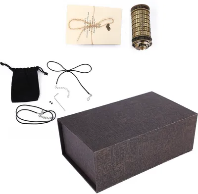 Zdjęcie produktu dla Zerodis Da Vinci Code Cryptex Letter Code Lock Ring Classic Da Vinci Password Letter Password Lock Ring Holder Walentynkowy prezent urodzinowy z pierścionkami