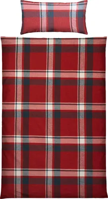 Produktbild von Erwin Müller Bettwäsche rot 1x 155x220 cm + 1x 40x80 cm