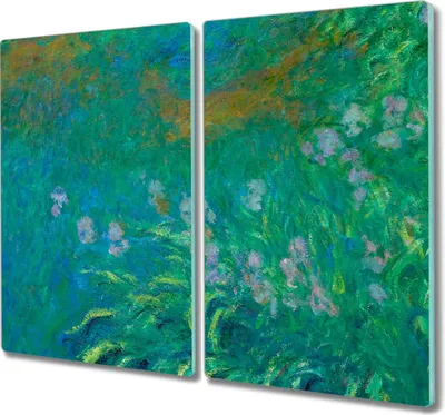 Produktbild von Coloray Hackbrett Küchenbrett Kochplattenabdeckung Schneidebrett Herdabdeckplatte 2x30x52 cm - Iris Monet