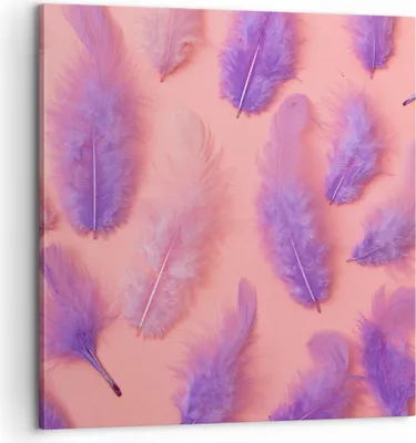 Produktbild von Bild auf Leinwand - Leinwandbild - Vogel Feder Farbe Komposition - 60x60cm - Wand Bild - Wanddeko - Leinwanddruck - Bilder - Kunstdruck - Wanddekoration - Leinwand bilder - Wandkunst - AC60x60-2922