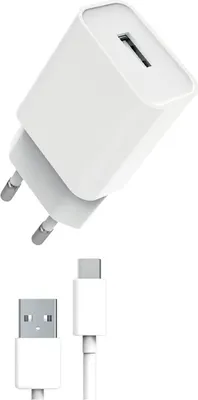 Image de Myway, chargeur 12W avec 1m de câble USB-A vers USB-C charge rapide, blanc