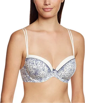 Produktbild von Sassa Damen Bügel BH 28128, Einfarbig, Gr. 80B, Beige (Creme/Nachtblau 860)