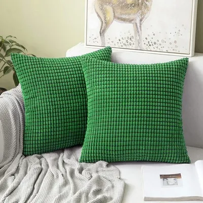 Obrázok produktu pre Manšestrové obliečky na vankúš 40cm 2ks zelené