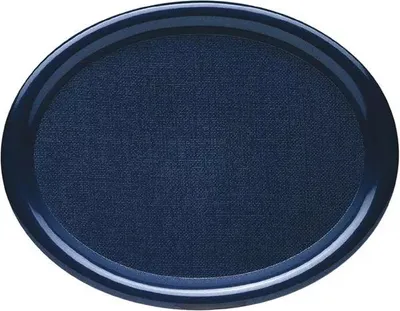 Produktbild von WACA  Tablett glänzend, oval, blau, Länge: 260 mm, Breite: 200 mm