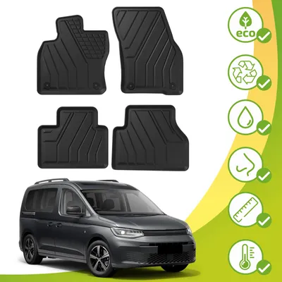 Immagine prodotto di Tappetini Ecologici Con Materiali Riciclati Per VW Caddy 5 Dal 2021