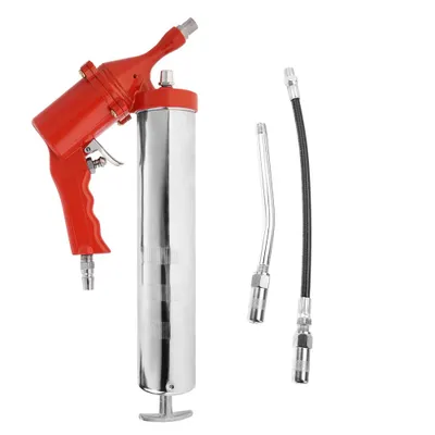 Image de Pistolet à graisse pneumatique en zinc de 400 cm³, outil pneumatique pour le graissage par cartouche, 1/4"