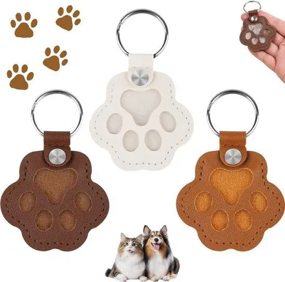Produktbild von Lederhalskettchen für Hunde - Haar-Andenken - Kettchen - Hundehaar - Tiergedenken - Leinwandhalskettchen für Hunde