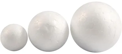 Produktbild von Styropor-Kugeln, D 20+30+40 mm, Weiß, 12 Stk/ 1 Pck [HOB-54305]