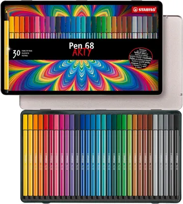Produktbild von STABILO Vilstift – Pen 68 – ARTY – Metalletui mit 30 Farben