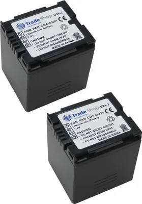 Produktbild von 2x Trade-Shop Li-Ion Akku 7,2/7,4V 2800mAh für Panasonic NV-GS SERIE NV-GS20EG-S, NV-GS17, NV-GS17B, NV-GS17EG-S, NV-GS10, NV-GS10B, NV-GS10EG-S