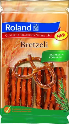 Image de Roland Bretzeli Rosmarin 100 g Bretzel à la saumure Bretzel salé