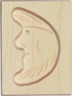Produktbild von Spekulatiusform, 1 Bild, Mond aus Holz 8 cm