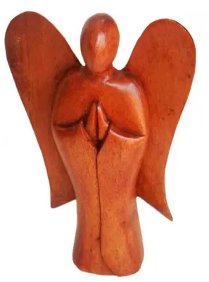 Produktbild von Engel handgeschnitzt aus Soar-Wood, Holz-Engel, Grösse:20 cm