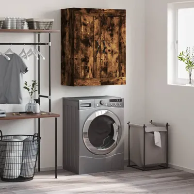 Produktbild von [Home] Wandschrank Räuchereiche 69,5x34x90 cm Holzwerkstoff , Neue Mode 2024 im häuslichen Leben