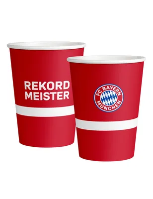 Zdjęcie produktu dla Kubeczki papierowe FC Bayern Monachium 500 ml, 6 szt.