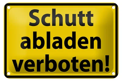 Produktbild von Blechschild Warnschild 18x12cm Schutt abladen verboten