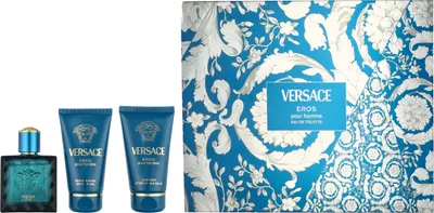 Produktbild von Versace Eros Pour Homme Geschenkset Eau de Toilette 50ml/Bath & Shower Gel 50ml/Aftershave Balm 50ml