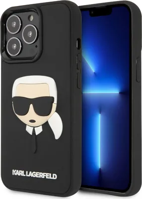 Produktbild von Karl Lagerfeld Klhcp14Lkh3Dbk Iphone 14 Pro 6,1 Czarny/Schwarz Hardcase 3D Gummi Karl`s Head
