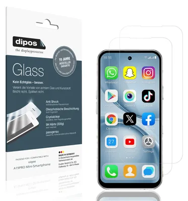 Zdjęcie produktu dla 2x dipos GlassCC viqee A19PRO Mini-Smartphone