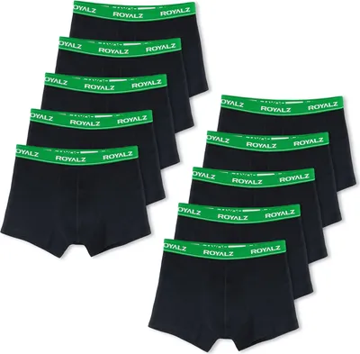 Produktbild von ROYALZ Unterhosen Herren Boxershorts men 10er Pack klassisch für Sport und Freizeit, 10er Pack (95% Baumwolle / 5% Elasthan)