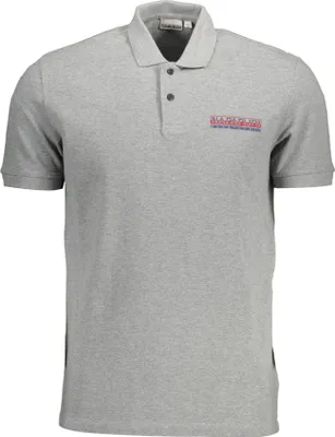 Immagine prodotto di Napapijri Polo a manica corta con bottoni e stampa logo Grigio : Taglia - XL Taglia: XL