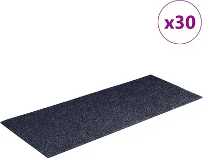 Image de vidaXL Tapis de sol auto-adhésifs 30 pcs. 60x25 cm Gris Bleu Rectangulaire