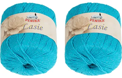 Obrázok produktu pre SET 2ks - Priadza LASIE - 50g / 150 m - tyrkysová