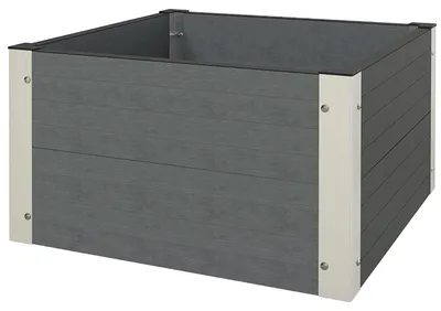 Produktbild von Outsunny Hochbeet, Blumenkasten, Pflanzkasten mit offenem Boden, für Garten Grau