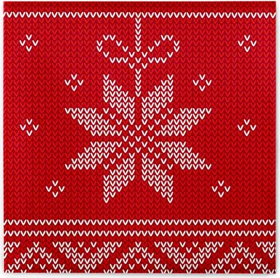 Produktbild von Airlaid Serviette Mick in Rot-Bordeaux, 40 x 40 cm, 50 Stück - Mank - Weihnachten Kreuzstich-Motiv