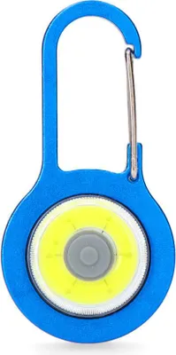 Image de Mousqueton avec lampe torche LED. Plusieurs couleurs disponibles.