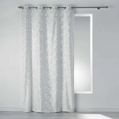 Obrázek produktu pro Okenní závěs BERYL, 140 x 240 cm, bílá s moderním vzorem