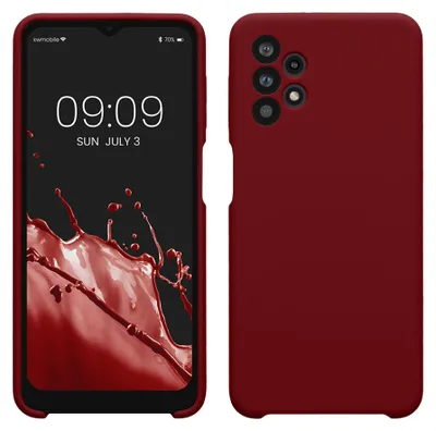 Produktbild von kwmobile Handyhülle für Samsung Galaxy A32 5G Hülle - Case Silikon - Kabelloses Laden - Schutzhülle Cover in Rhabarber Rot