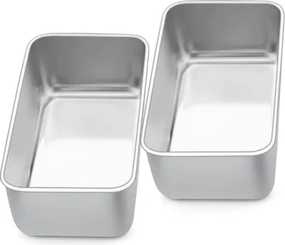 Produktbild von Edelstahl Brotbackform Set Königskuchenform 23x12x6cm - Gesund & Spülmaschinenfest