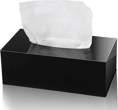 Productafbeelding van Famanu servetbox, handgemaakt, rechthoekig, 25 x 13 x 9 cm, zwart
