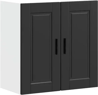 Produktbild von Küchenwandkasten - Stilvolles schwarzes Holz - 60x31x60cm