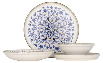 Zdjęcie produktu dla Zestaw naczyń Kütahya Porselen – Tile Legacy – 24 elementy – dla 6 osób – porcelana