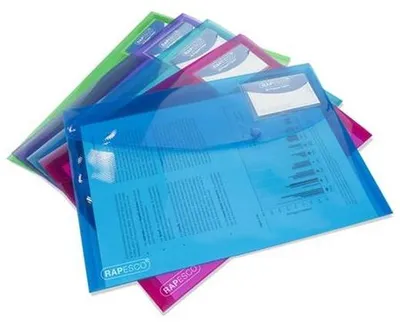 Image de RAPESCO® 0700 RAPESCO® Sammelmappen DIN A4 farbsortiert, 5 St.