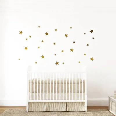Immagine prodotto di Jumada's - Adesivi murali universali - Stelle - Stelle - Decorazioni murali - Oro - Set da 39 pezzi